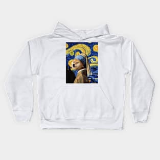 The shiba inu's Starry night Kids Hoodie